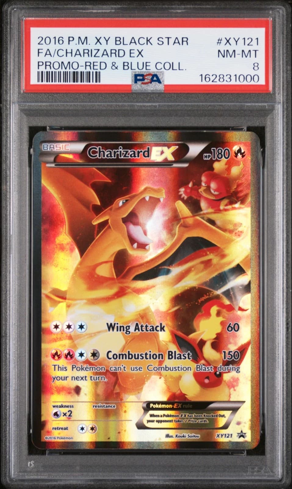 Charizard-EX, PSA 8 slab