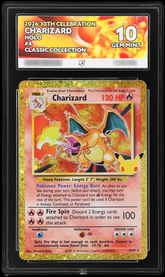 Charizard, ACE 10 slab
