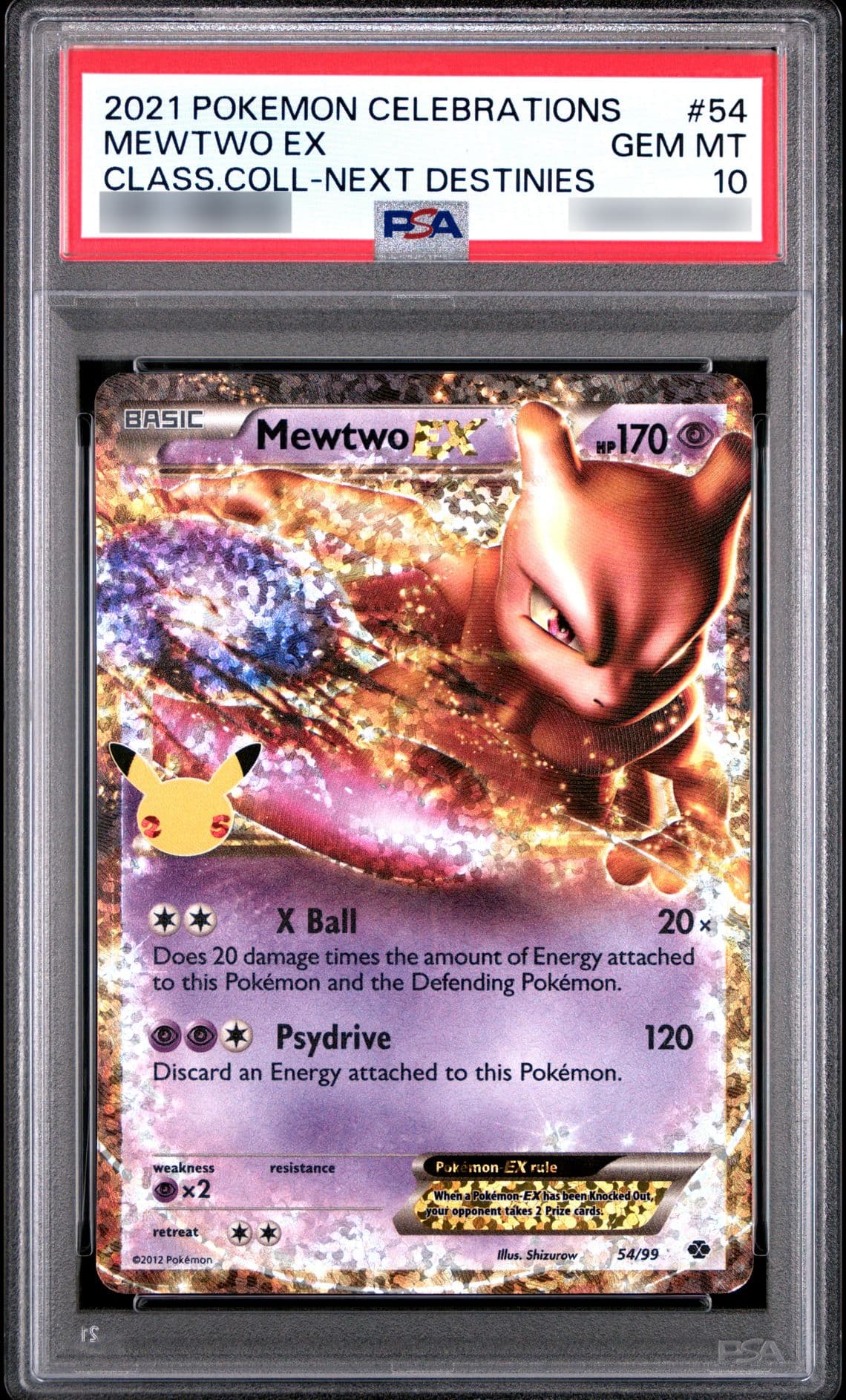 Mewtwo-EX, PSA 10 slab