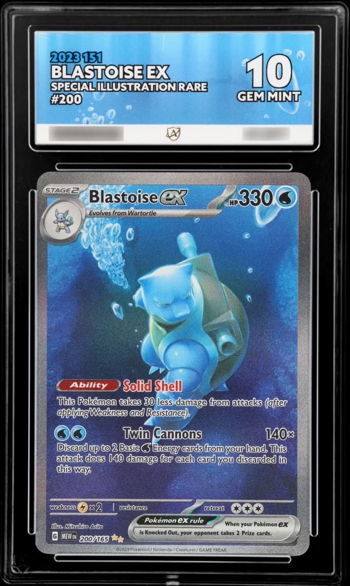 Blastoise ex, ACE 10 slab