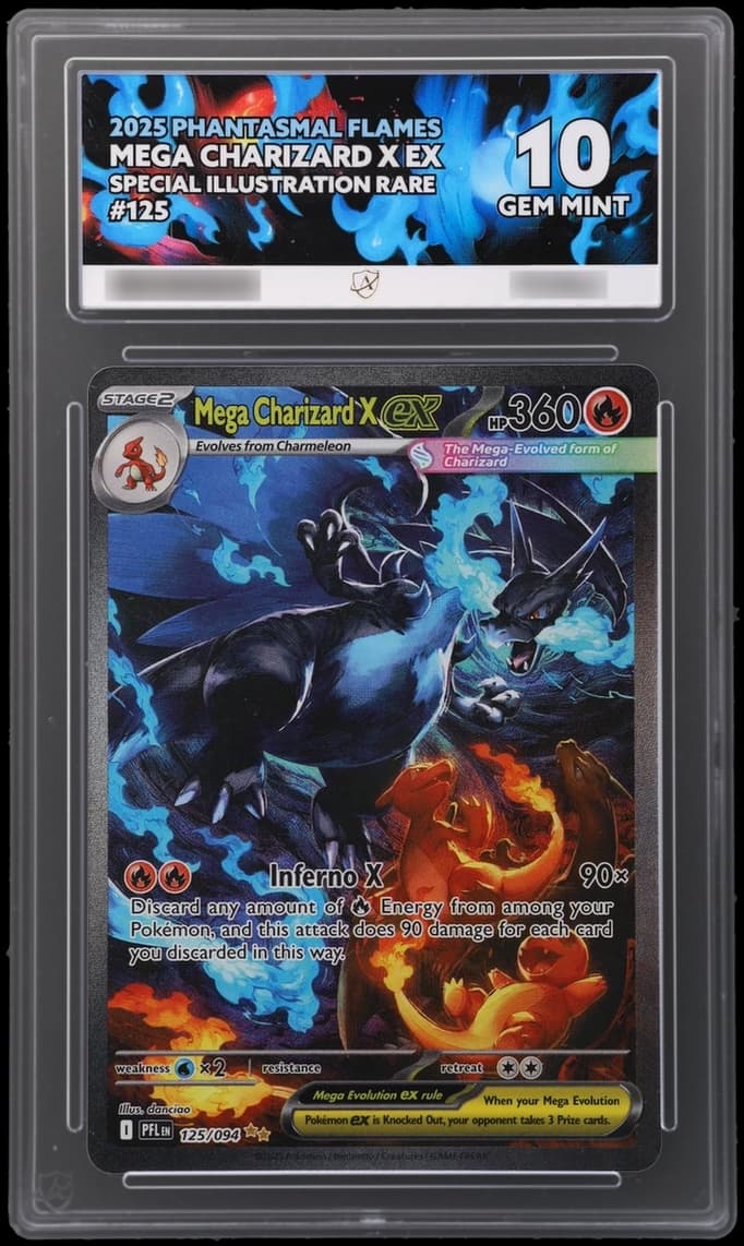 Mega Charizard X ex, ACE 10 slab