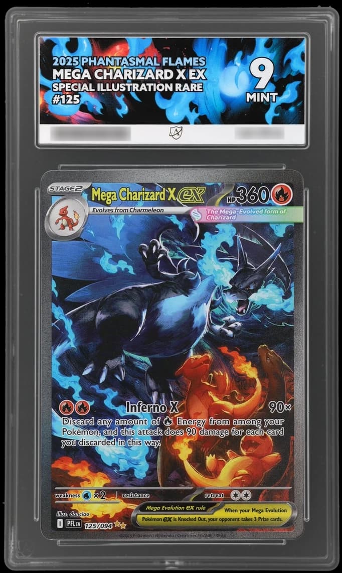 Mega Charizard X ex, ACE 9 slab