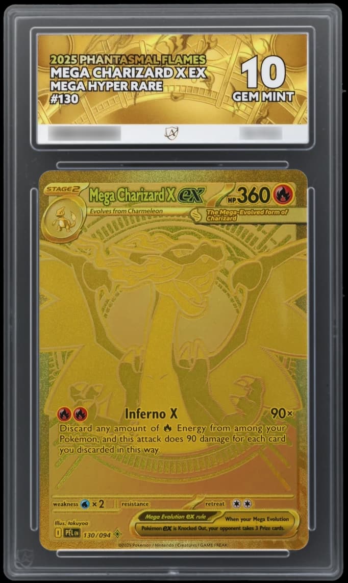 Mega Charizard X ex, ACE 10 slab