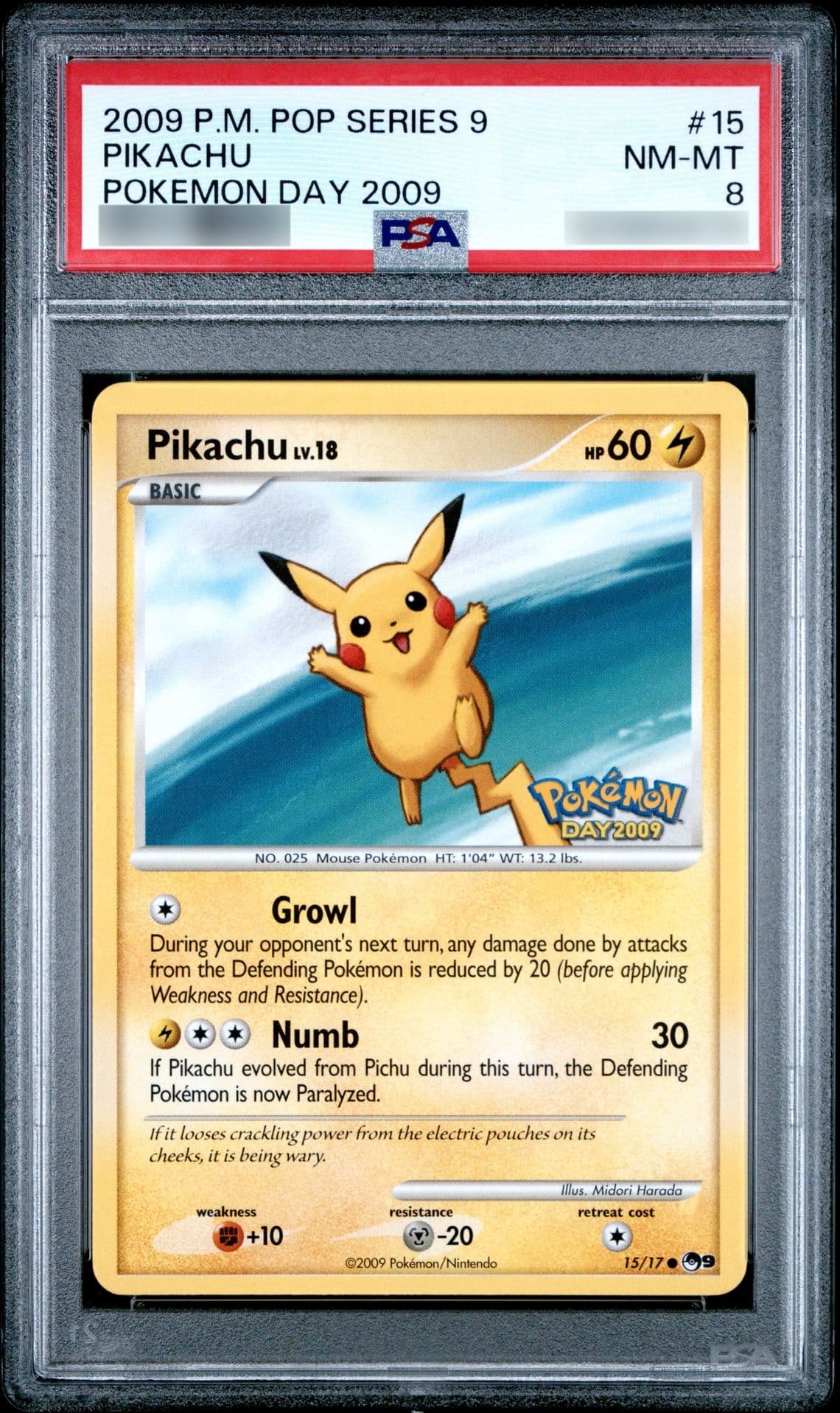 Pikachu, PSA 8 slab