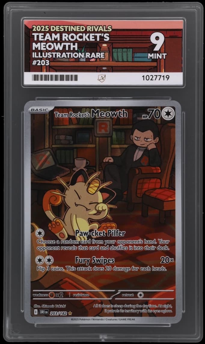Team Rocket's Meowth, ACE 9 slab